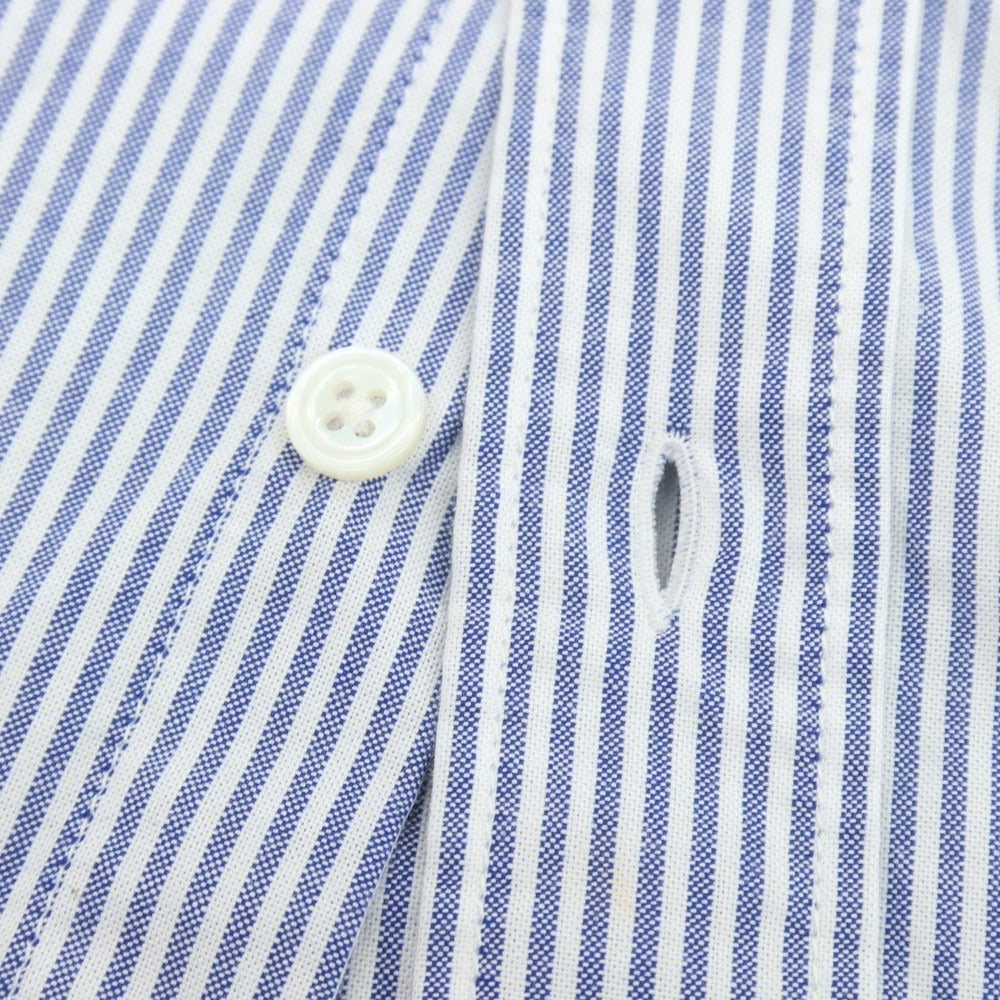 【新品】ドッピアアー DOPPIAA コットン ストライプ ボタンダウンシャツ ブルーxホワイト【 39 】【 状態ランクN 】【 メンズ 】