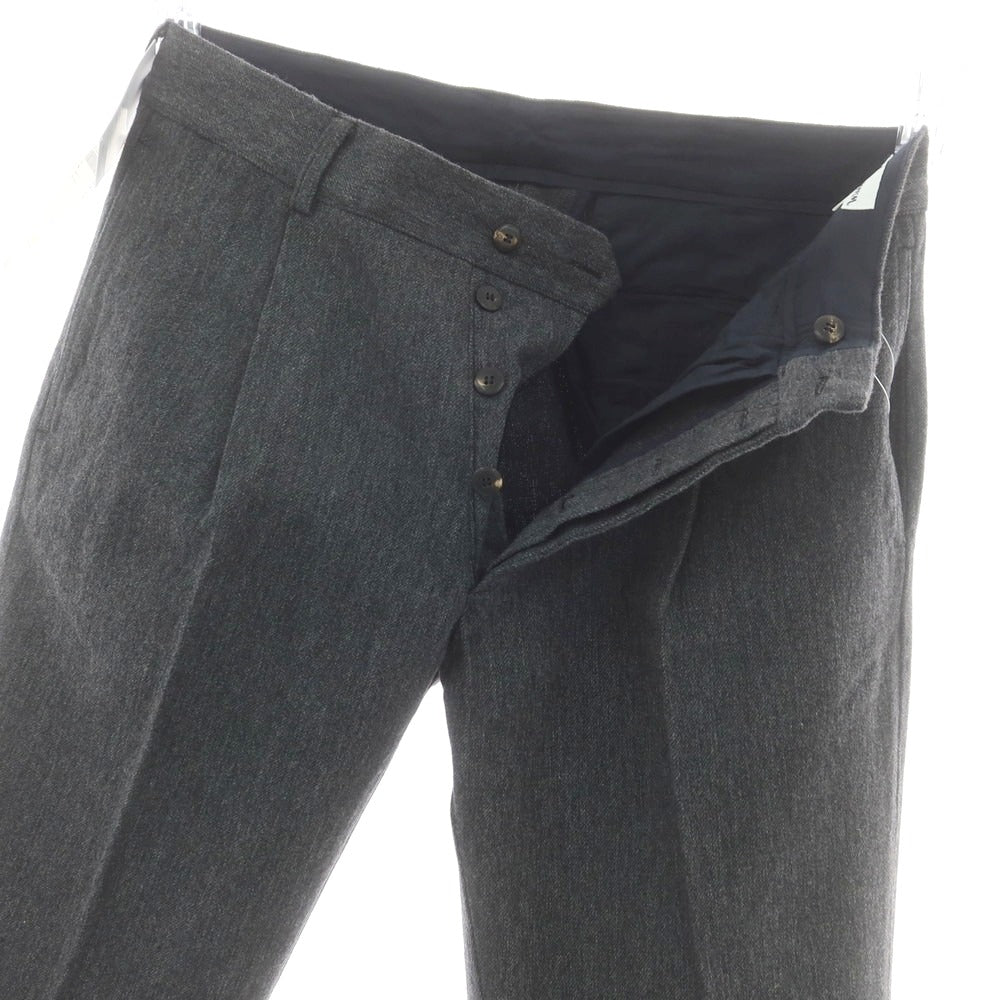 【新品】ドッピアアー DOPPIAA ウールコットン カジュアルスラックスパンツ グレーxネイビー【 48 】【 状態ランクN 】【 メンズ 】