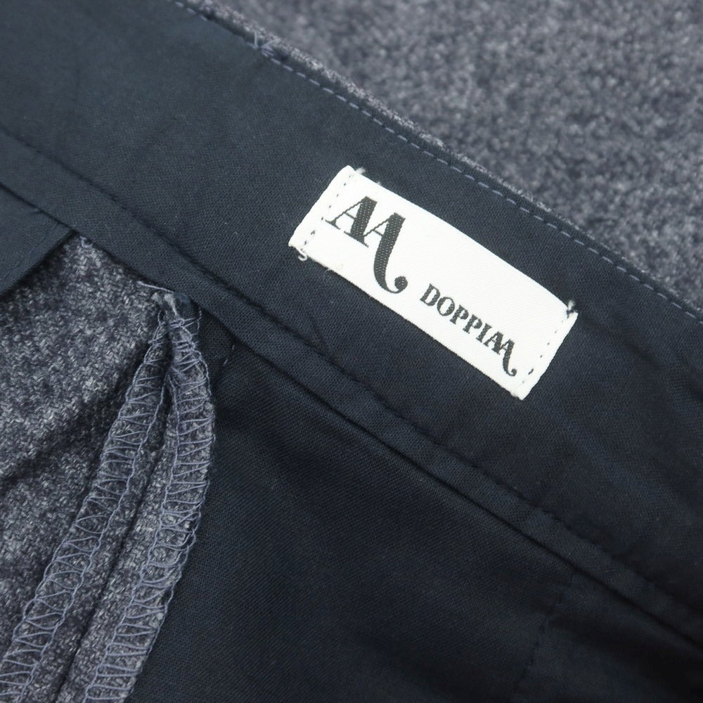 【新品】ドッピアアー DOPPIAA ウールポリエステル カジュアルスラックスパンツ グレイッシュネイビー【 48 】【 状態ランクN 】【 メンズ 】