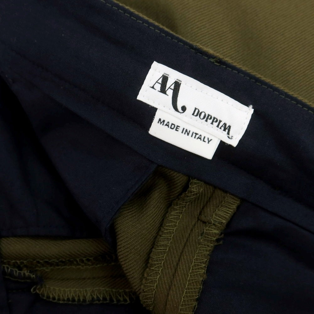 【新品】ドッピアアー DOPPIAA コットンウール カジュアルスラックスパンツ オリーブ【 48 】【 状態ランクN 】【 メンズ 】