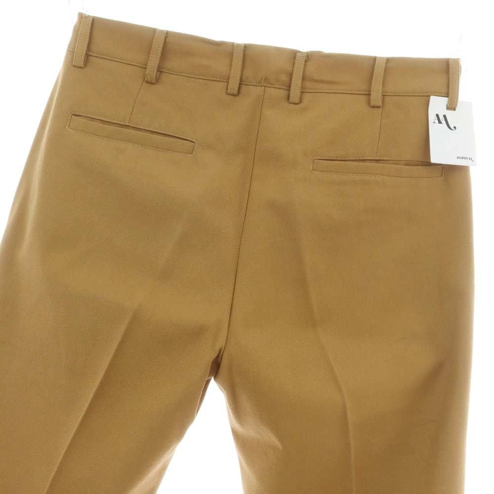 【新品】ドッピアアー DOPPIAA コットンウール カジュアルスラックスパンツ キャメルブラウン【 48 】【 状態ランクN 】【 メンズ 】