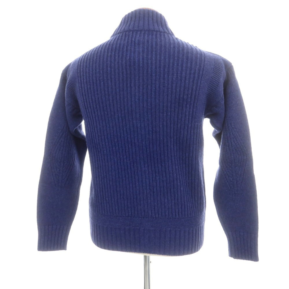 【新品】ドッピアアー DOPPIAA AALMIRO ウールナイロン スタンドカラー カーディガン ブルー【 48 】【 状態ランクN 】【 メンズ 】