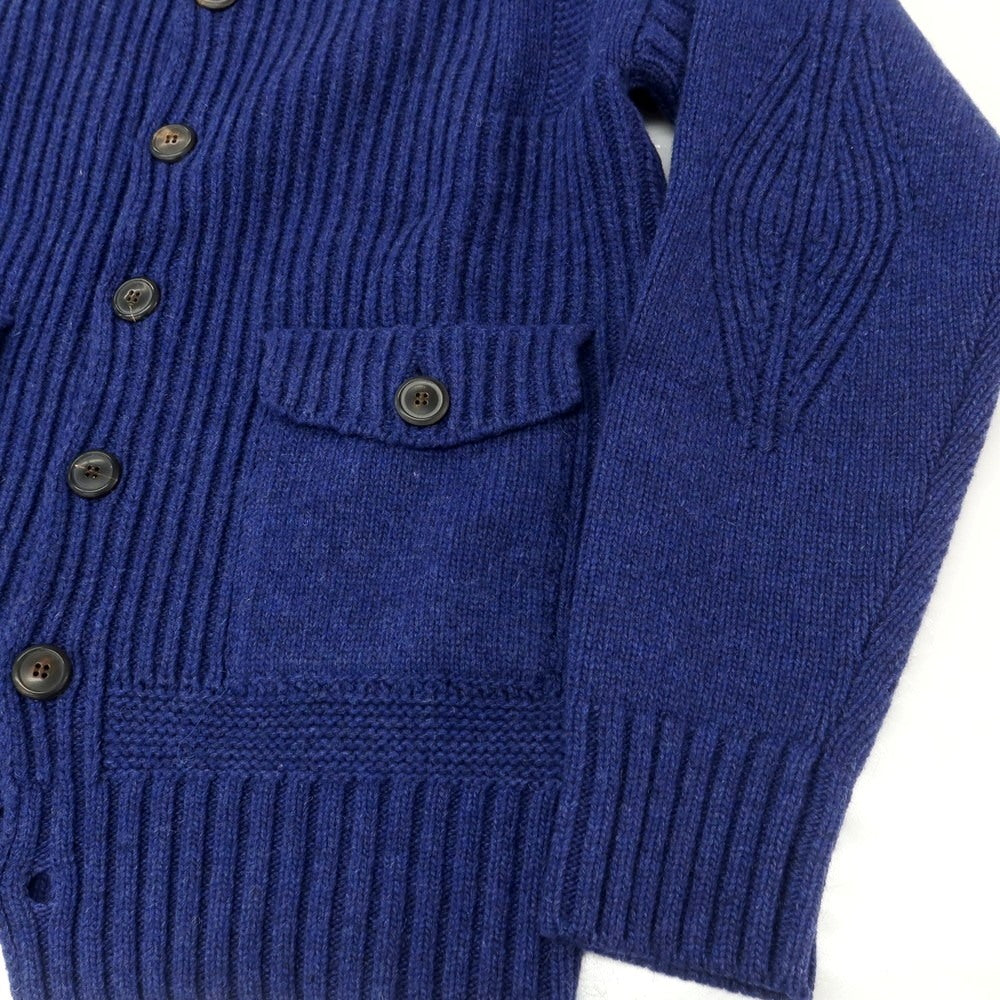 【新品】ドッピアアー DOPPIAA AALMIRO ウールナイロン スタンドカラー カーディガン ブルー【 48 】【 状態ランクN 】【 メンズ 】