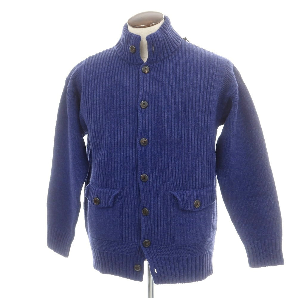【新品】ドッピアアー DOPPIAA AALMIRO ウールナイロン スタンドカラー カーディガン ブルー【 54 】【 状態ランクN 】【 メンズ 】