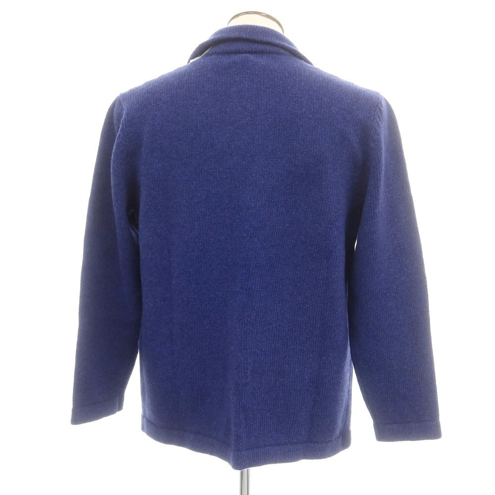 【新品】ドッピアアー DOPPIAA AALVIERO ウールナイロン ジャケット型 カーディガン ブルー【 52 】【 状態ランクN 】【 メンズ 】