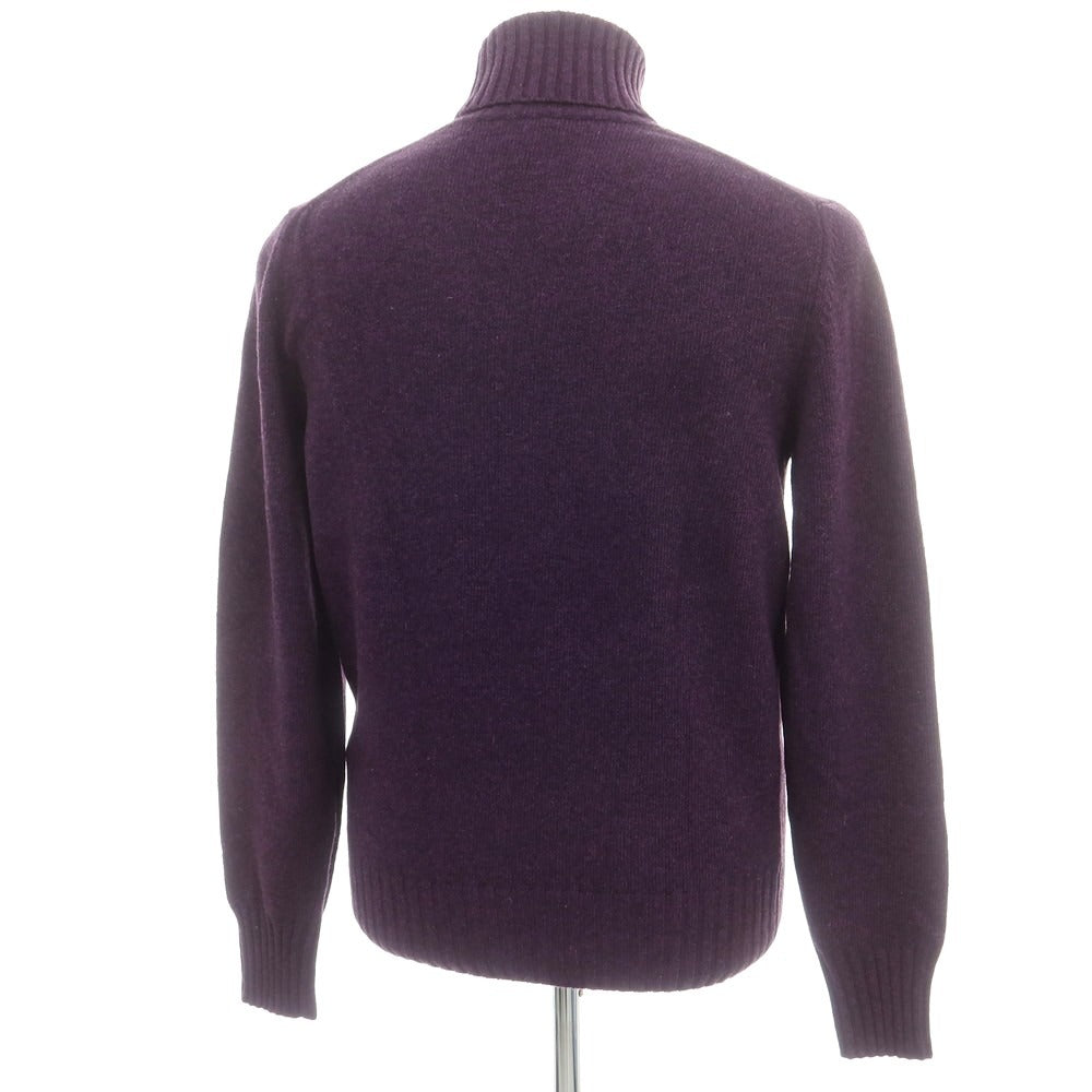 【新品】ドッピアアー DOPPIAA AAMINTORE ウールナイロン タートルネック プルオーバーニット パープル【 48 】【 状態ランクN 】【 メンズ 】