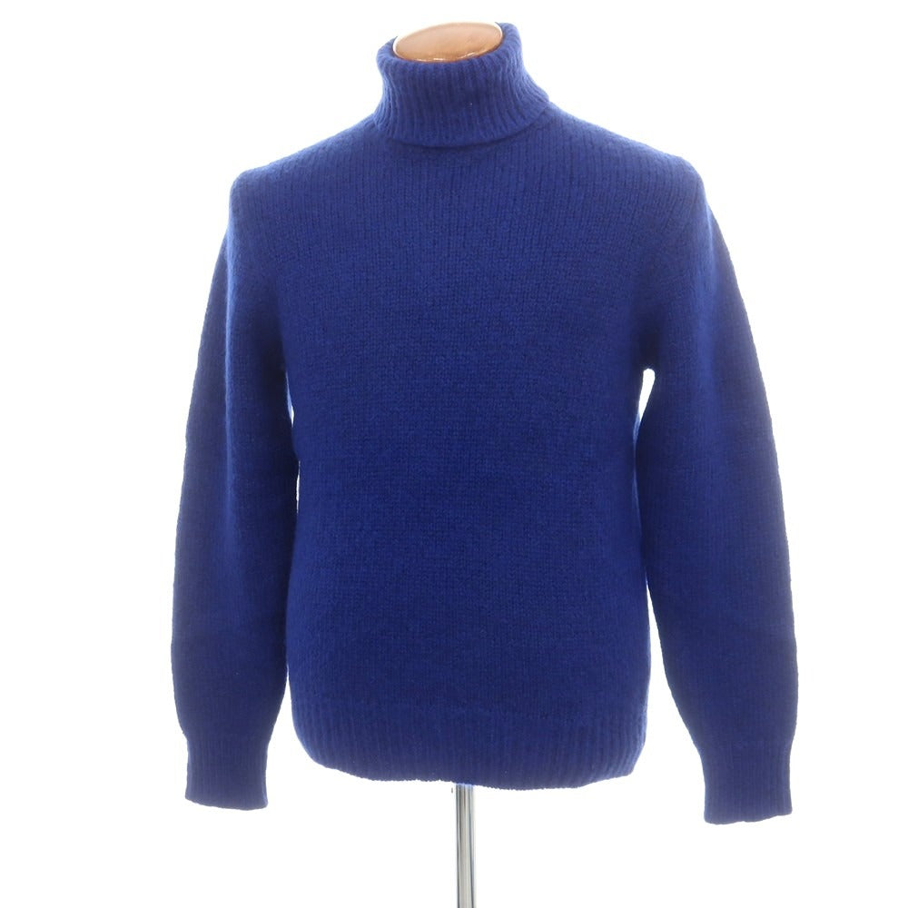 【新品】ドッピアアー DOPPIAA AAMINTORE アルパカナイロンウール タートルネック プルオーバーニット ブルー【 48 】【 状態ランクN 】【 メンズ 】