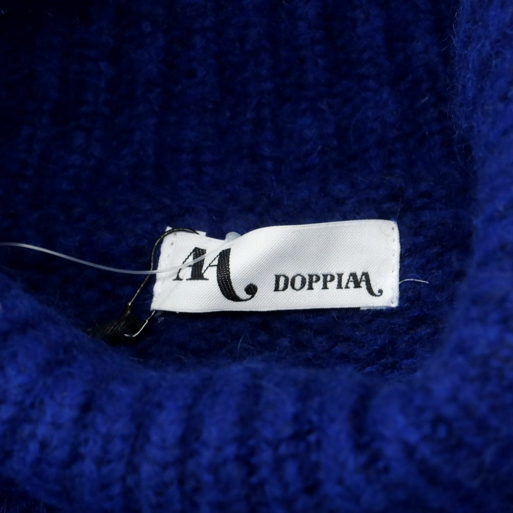 【新品】ドッピアアー DOPPIAA AAMINTORE アルパカナイロンウール タートルネック プルオーバーニット ブルー【 48 】【 状態ランクN 】【 メンズ 】
