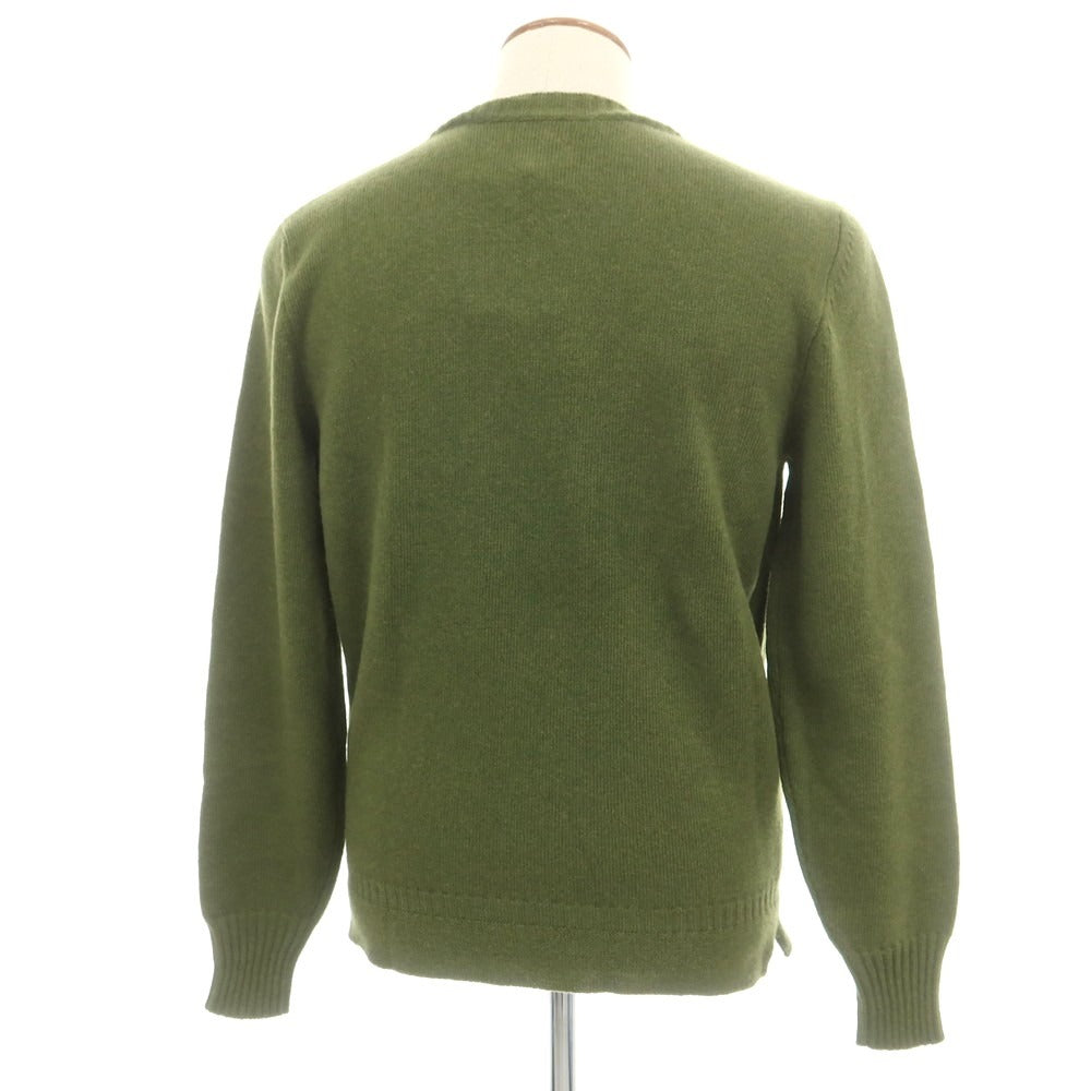 【新品】ドッピアアー DOPPIAA AALTES ウール クルーネック プルオーバーニット オリーブグリーン【 48 】【 状態ランクN 】【 メンズ 】