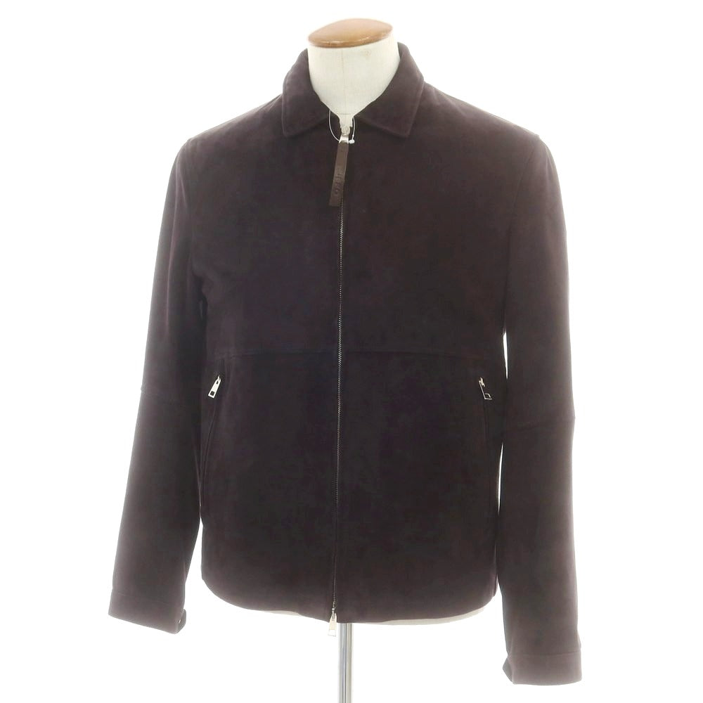 【中古】ルッフォ RUFFO ゴートスエード スイングトップ ブルゾン パープルブラック【 48 】【 状態ランクB 】【 メンズ 】