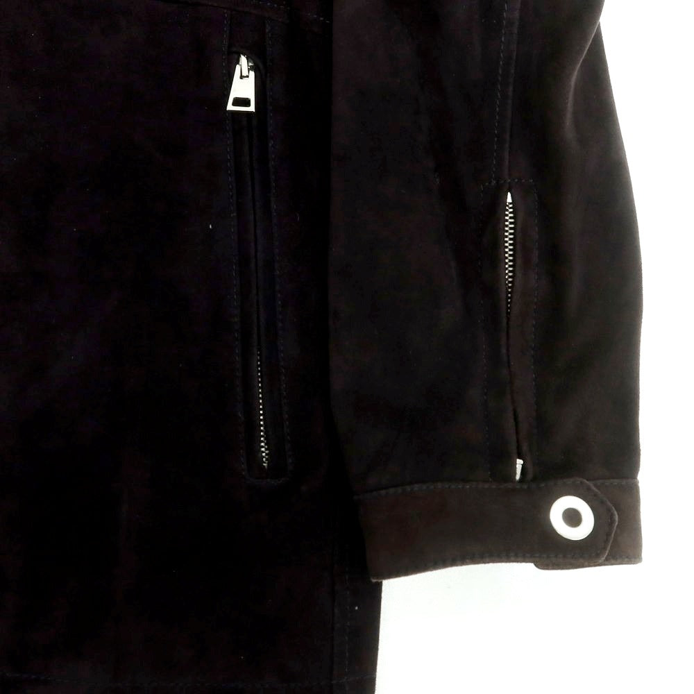 【中古】ルッフォ RUFFO ゴートスエード スイングトップ ブルゾン パープルブラック【 48 】【 状態ランクB 】【 メンズ 】