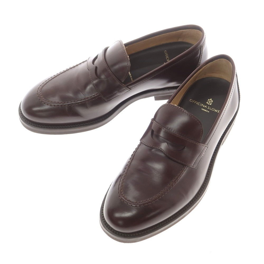 【中古】オフィチーナスローウェア OFFICINA SLOWEAR コインローファー ダークブラウン【 40 】【 状態ランクB 】【 メンズ 】