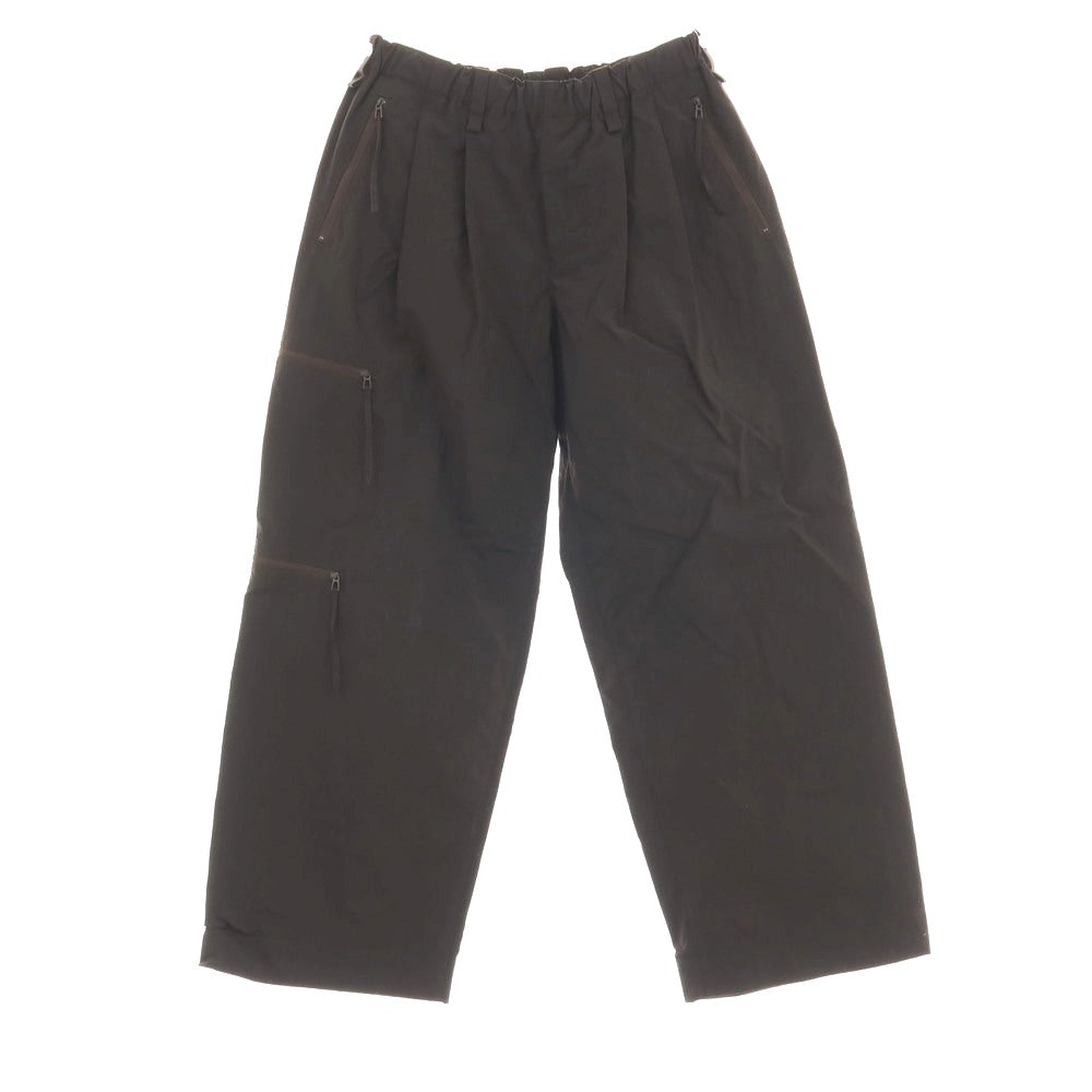 【中古】オム プリッセ イッセイミヤケ HOMME PLISSE ISSEY MIYAKE 2025年秋冬 ナイロン ワイドレッグ イージーパンツ ダークブラウン【 3 】【 状態ランクA 】【 メンズ 】