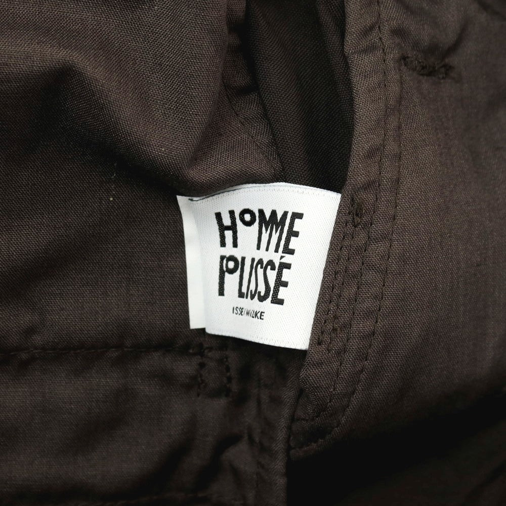 【中古】オム プリッセ イッセイミヤケ HOMME PLISSE ISSEY MIYAKE 2025年秋冬 ナイロン ワイドレッグ イージーパンツ ダークブラウン【 3 】【 状態ランクA 】【 メンズ 】