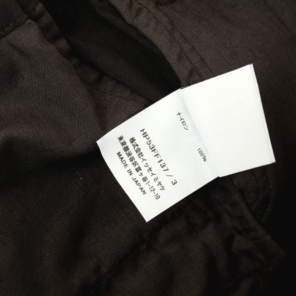 【中古】オム プリッセ イッセイミヤケ HOMME PLISSE ISSEY MIYAKE 2025年秋冬 ナイロン ワイドレッグ イージーパンツ ダークブラウン【 3 】【 状態ランクA 】【 メンズ 】