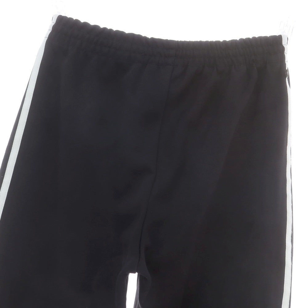 【中古】アディダス adidas ポリエステルコットン トラックパンツ ブラックxホワイト【 JPN XL 】【 状態ランクB 】【 メンズ 】