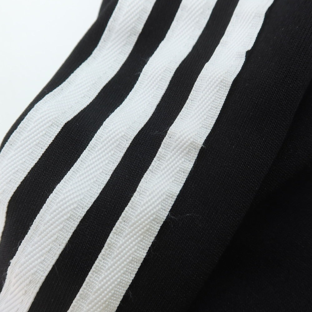 【中古】アディダス adidas ポリエステルコットン トラックパンツ ブラックxホワイト【 JPN XL 】【 状態ランクB 】【 メンズ 】