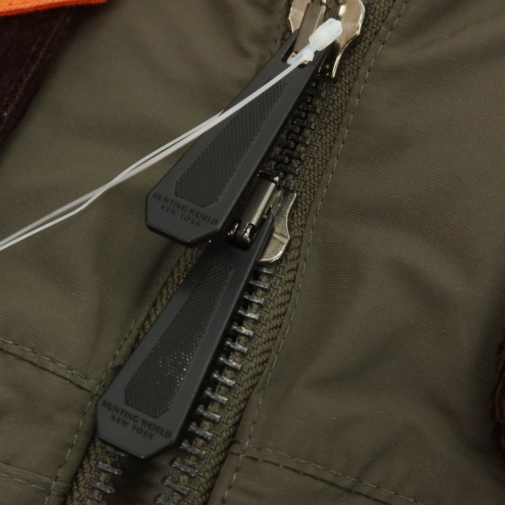 【中古】ハンティングワールド HUNTING WORLD ポリエステルコットン ハンティングジャケット オリーブxオレンジ【 L 】【 状態ランクB 】【 メンズ 】