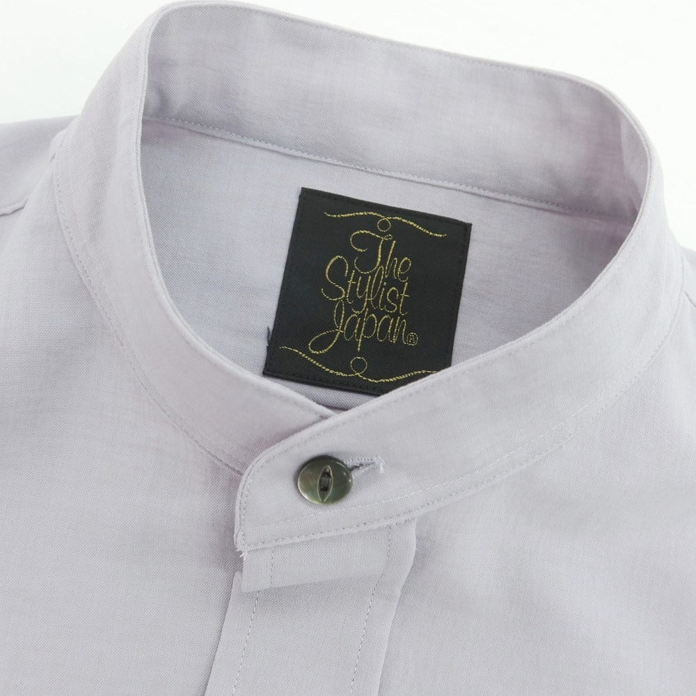 【中古】ザスタイリストジャパン The Stylist Japan ポリエステル スタンドカラー カジュアルシャツ ライトグレー【 S 】【 状態ランクB 】【 メンズ 】