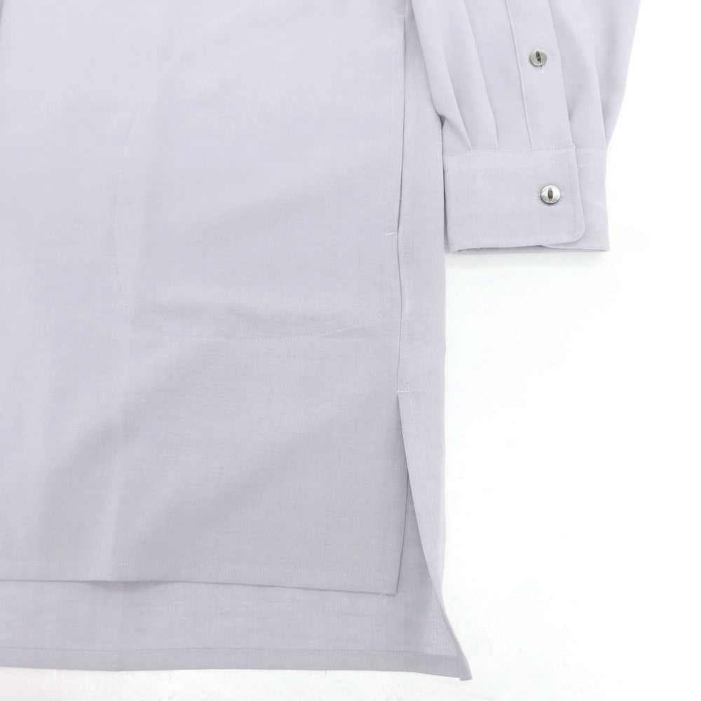 【中古】ザスタイリストジャパン The Stylist Japan ポリエステル スタンドカラー カジュアルシャツ ライトグレー【 S 】【 状態ランクB 】【 メンズ 】