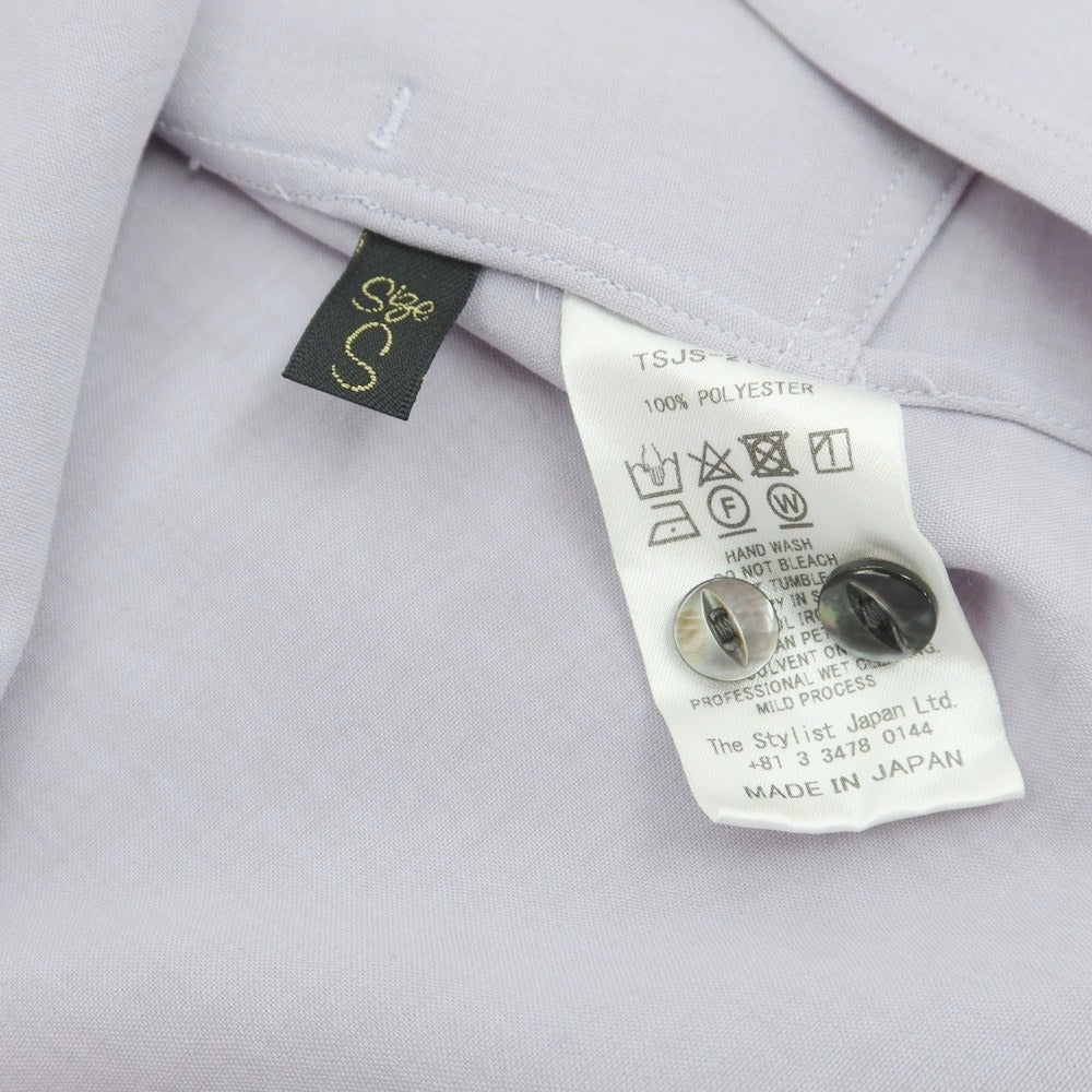 【中古】ザスタイリストジャパン The Stylist Japan ポリエステル スタンドカラー カジュアルシャツ ライトグレー【 S 】【 状態ランクB 】【 メンズ 】