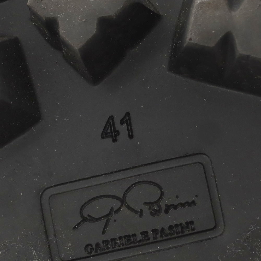 【中古】ガブリエレ パジーニ Gabriele Pasini ムートン レースアップ ブーツ ブラックxレッド【 41 】【 状態ランクB 】【 メンズ 】