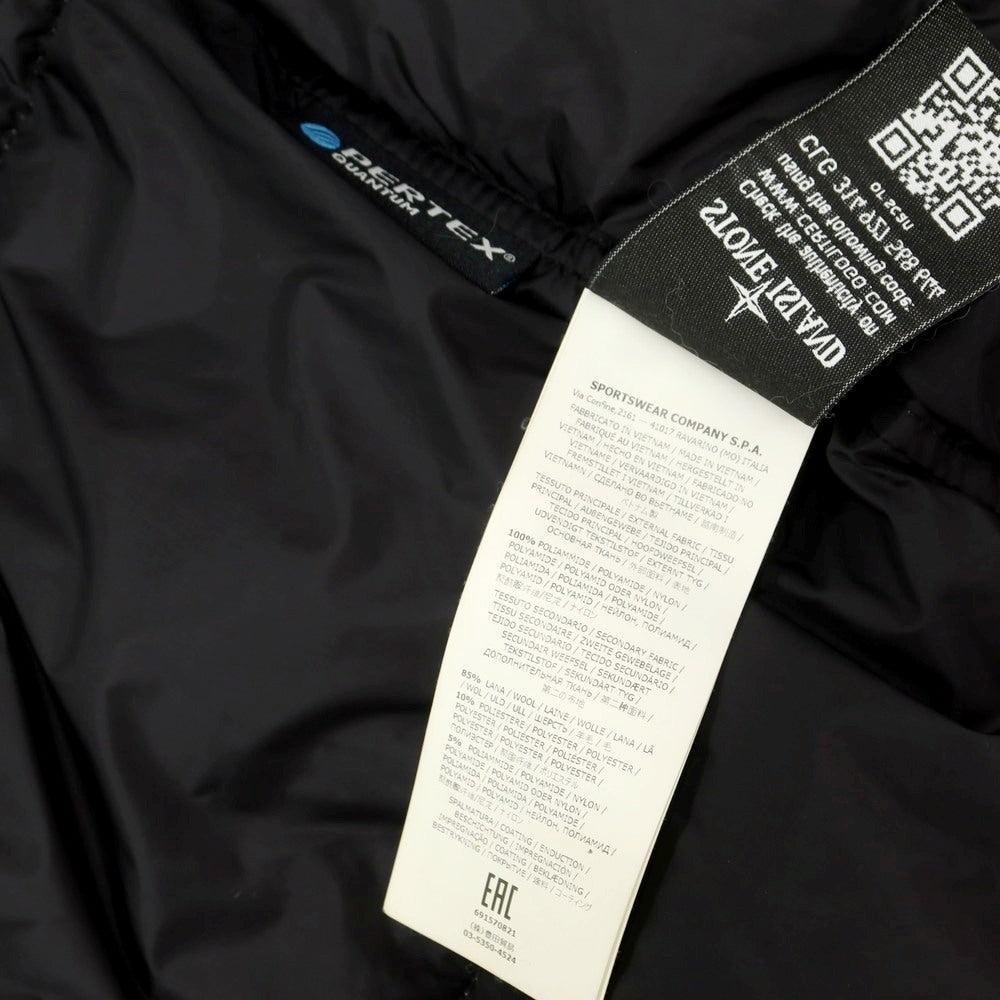 【中古】ストーンアイランド STONE ISLAND PERTEX ナイロン フーデッド ダウンコート ネイビーブルー【 M 】【 状態ランクC 】【 メンズ 】