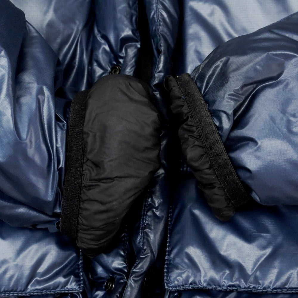 【中古】ストーンアイランド STONE ISLAND PERTEX ナイロン フーデッド ダウンコート ネイビーブルー【 M 】【 状態ランクC 】【 メンズ 】