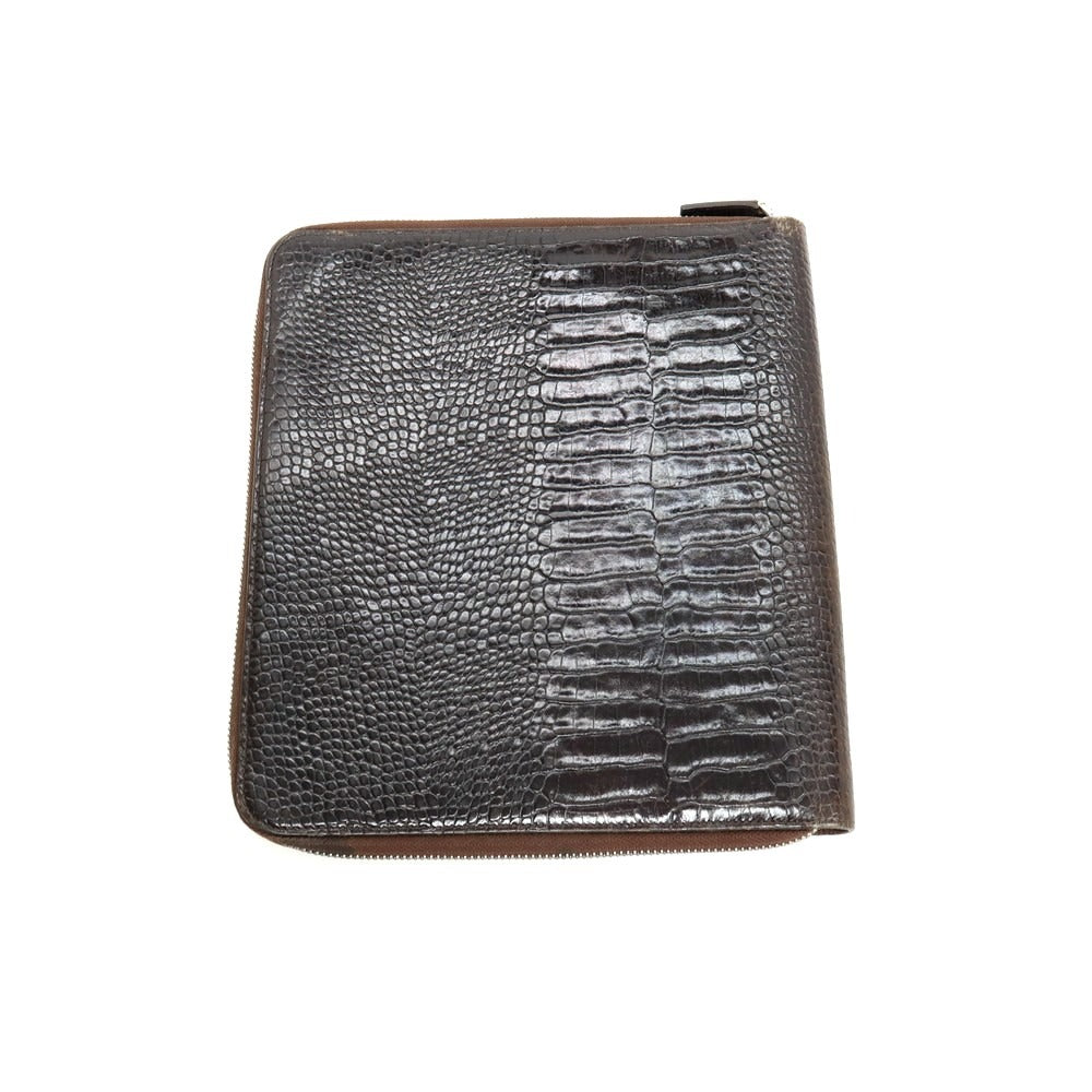 【中古】モンブラン MONTBLANC レザー ノートカバー ダークブラウン【 状態ランクC 】【 メンズ 】