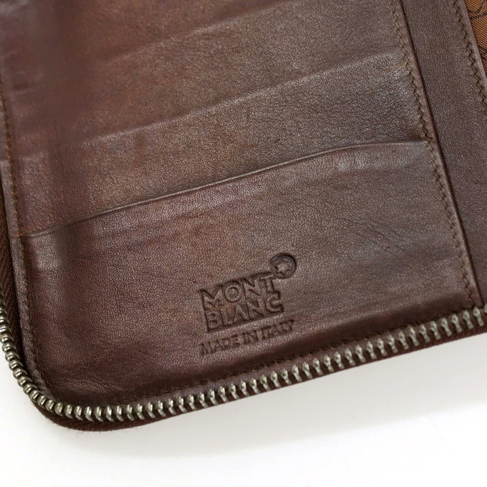 【中古】モンブラン MONTBLANC レザー ノートカバー ダークブラウン【 状態ランクC 】【 メンズ 】