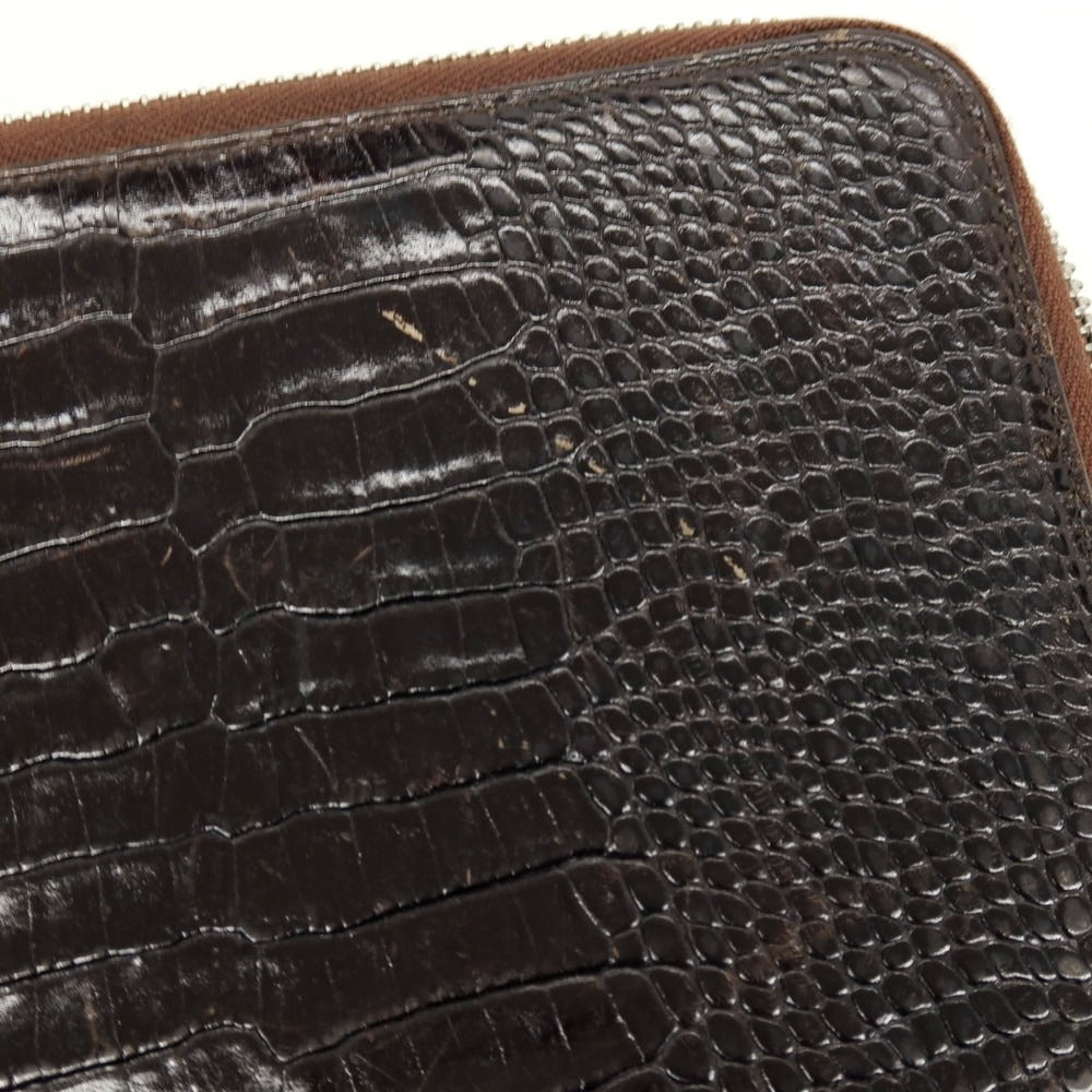 【中古】モンブラン MONTBLANC レザー ノートカバー ダークブラウン【 状態ランクC 】【 メンズ 】