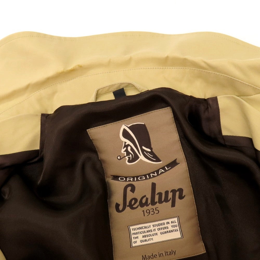 【中古】シーラップ Sealup ボンディング加工 コットン ステンカラーコート ベージュ【 48 】【 状態ランクC 】【 メンズ 】
