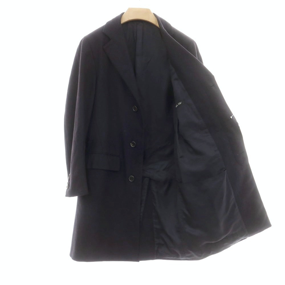 【中古】サルトリアパルマ Sartoria Parma BEAMS F別注 ウール チェスターフィールドコート ダークネイビー【 44 】【 状態ランクB 】【 メンズ 】