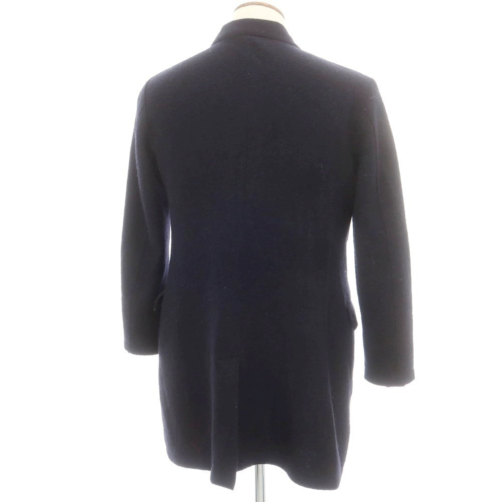 【中古】サルトリア フェスタ SARTORIA FESTA ウール チェスターフィールドコート ダークネイビー【 46 】【 状態ランクC 】【 メンズ 】