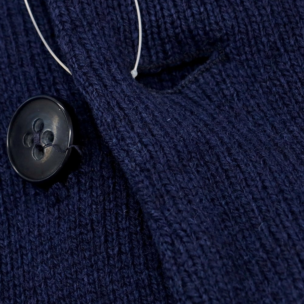 【中古】マックリッチ McRitchie ウール ニット ダブルブレストコート ライトネイビー【 46 】【 状態ランクC 】【 メンズ 】