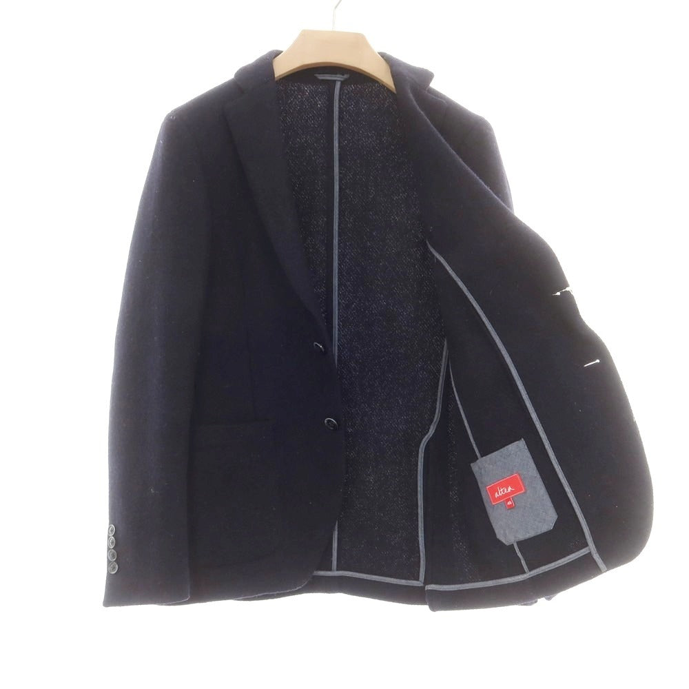 【中古】アルテア Altea ハリスツイードウール テーラードジャケット ダークネイビー【 46 】【 状態ランクC 】【 メンズ 】