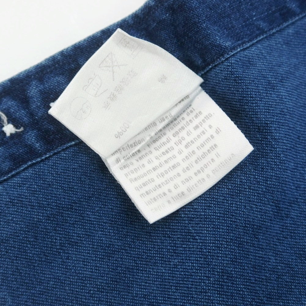 【中古】マリアサンタンジェロ Maria Santangelo シャンブレー カジュアルシャツ ライトネイビー【 M 】【 状態ランクC 】【 メンズ 】