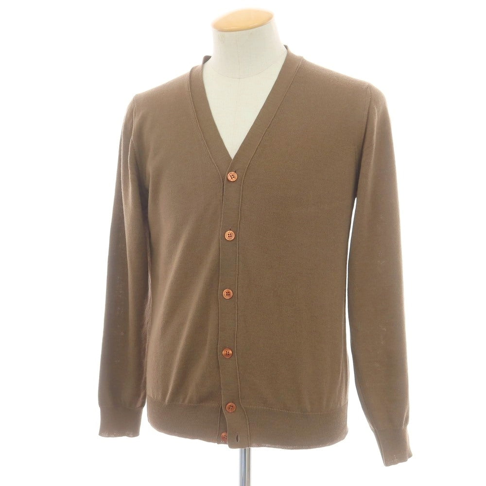 【中古】アレッサンドロルッピ Alessandro Luppi ハイゲージ ウール カーディガン ブラウン【 S 】【 状態ランクC 】【 メンズ 】