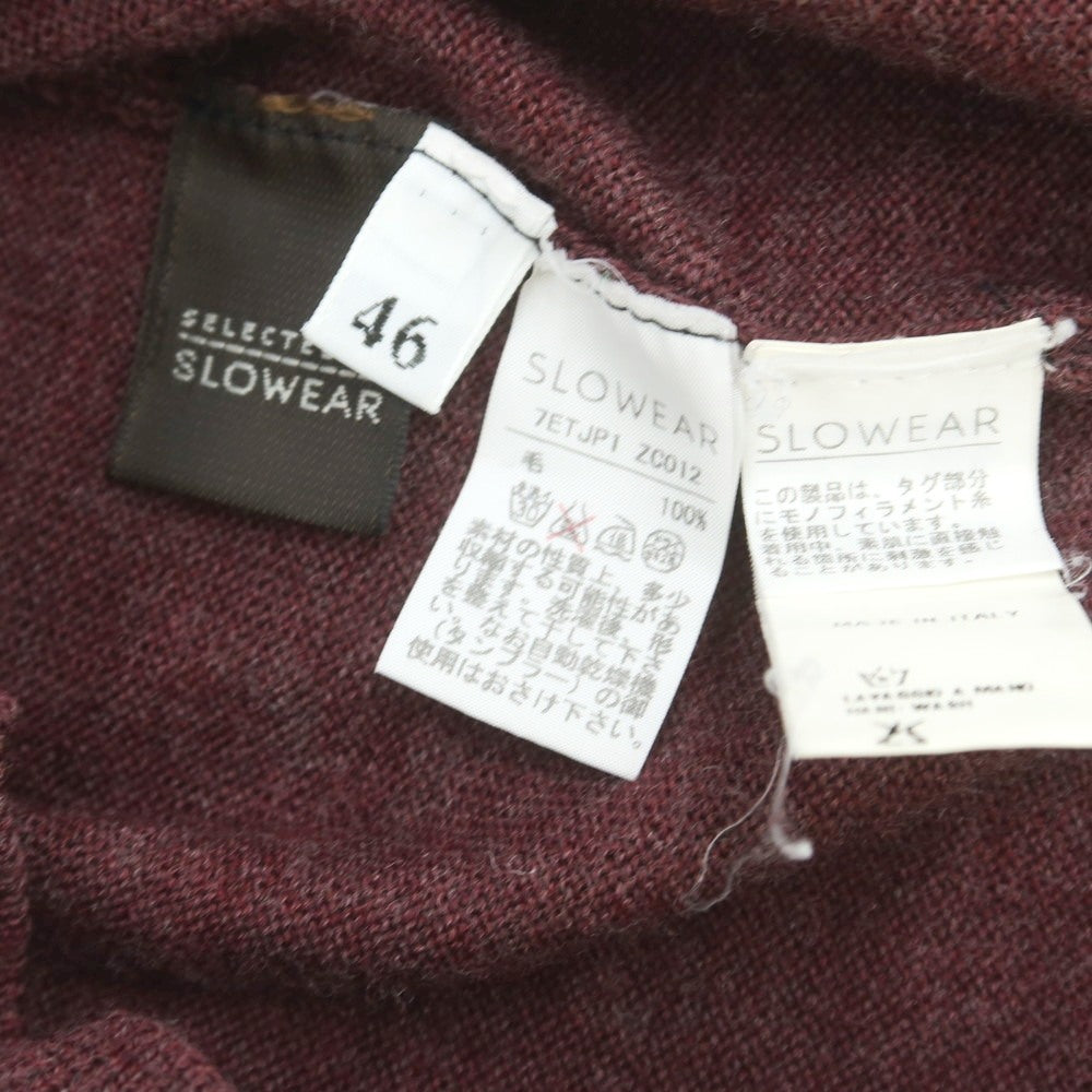 【中古】ザノーネ ZANONE ハイゲージ ウール カーディガン パープル【 46 】【 状態ランクC 】【 メンズ 】