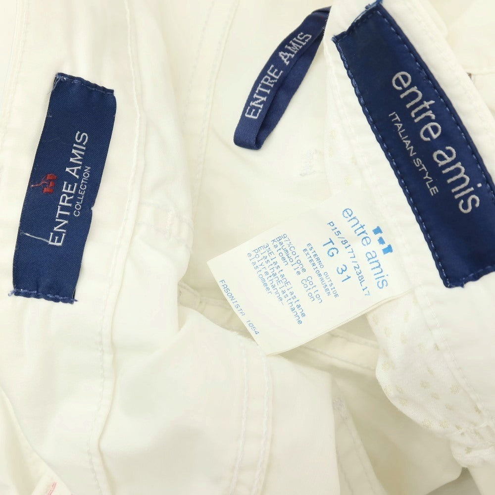 【中古】アントレアミ ENTRE AMIS ストレッチ コットン 5ポケットパンツ ホワイト【サイズ31】【 状態ランクC 】【 メンズ 】
