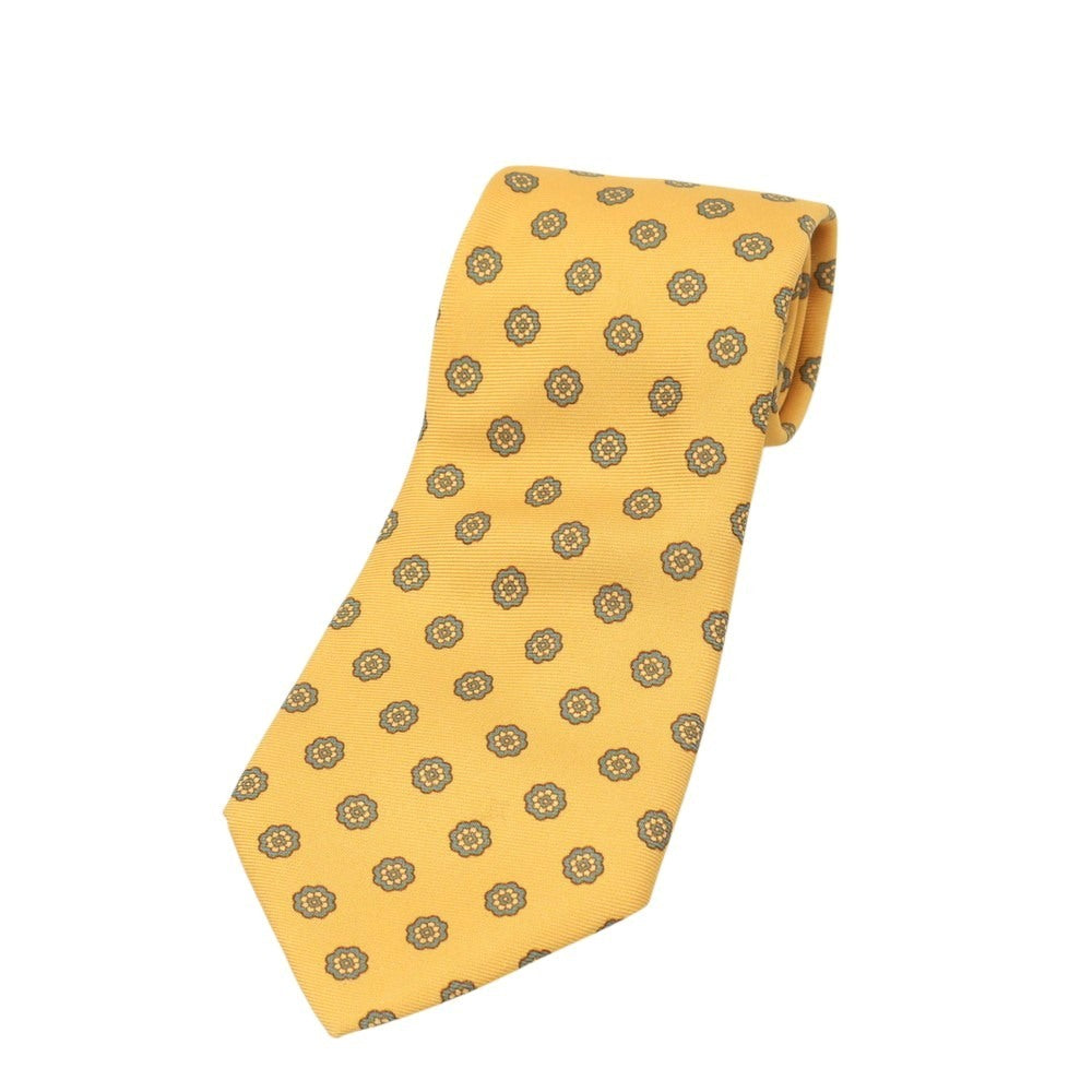 【中古】リベラーノ&リベラーノ LIVERANO&LIVERANO シルク プリント 小紋柄ネクタイ イエローxグレー【 状態ランクB 】【 メンズ 】
