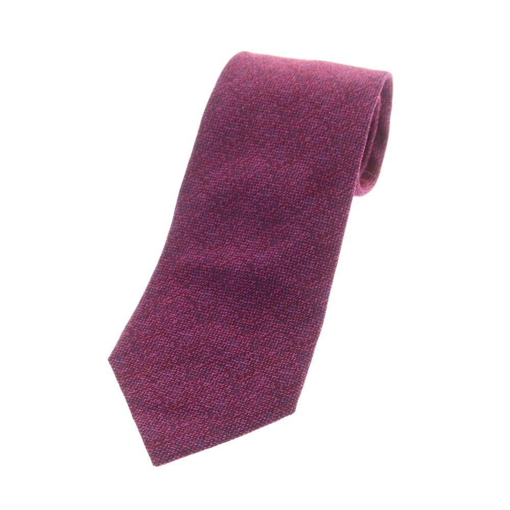 【中古】ドレイクス DRAKES BEAMS F別注 シルクウール 無地ネクタイ パープル【 状態ランクB 】【 メンズ 】
