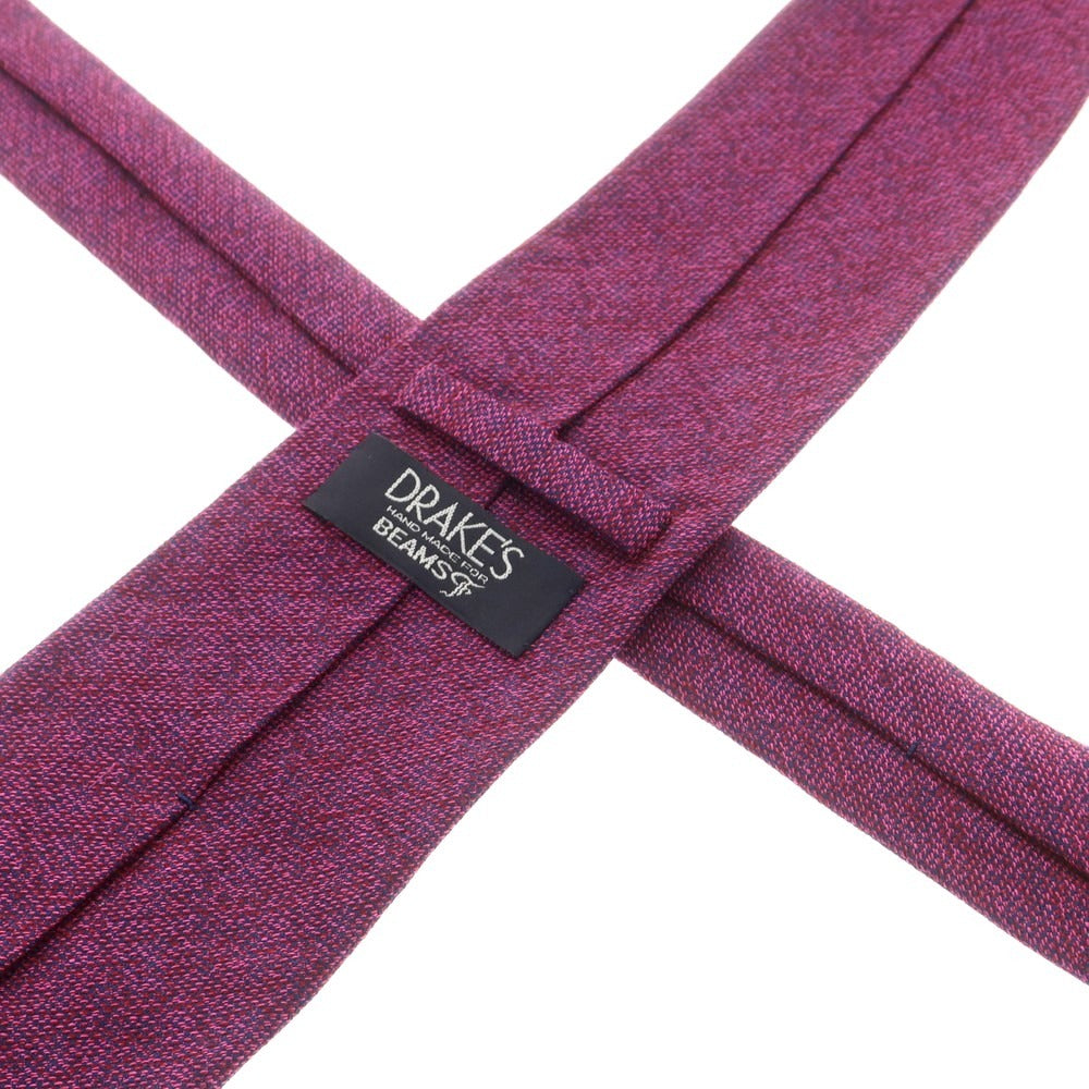 【中古】ドレイクス DRAKES BEAMS F別注 シルクウール 無地ネクタイ パープル【 状態ランクB 】【 メンズ 】