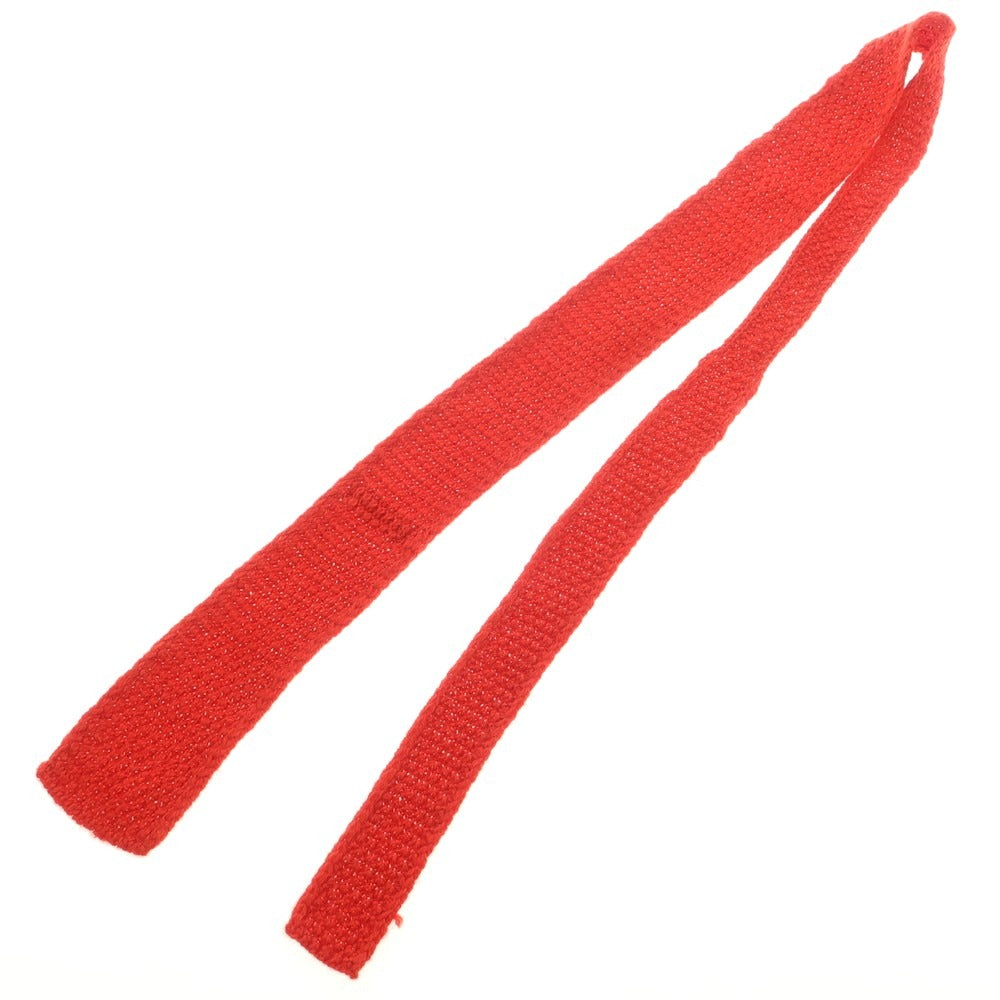 【中古】イニシュマン INIS MEAIN アルパカ ニットタイ ネクタイ レッド【 状態ランクB 】【 メンズ 】