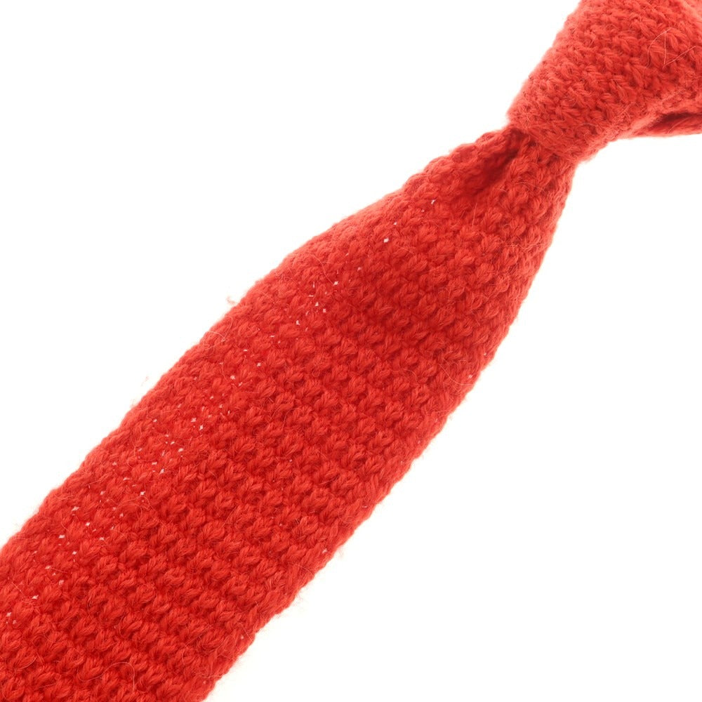 【中古】イニシュマン INIS MEAIN アルパカ ニットタイ ネクタイ レッド【 状態ランクB 】【 メンズ 】