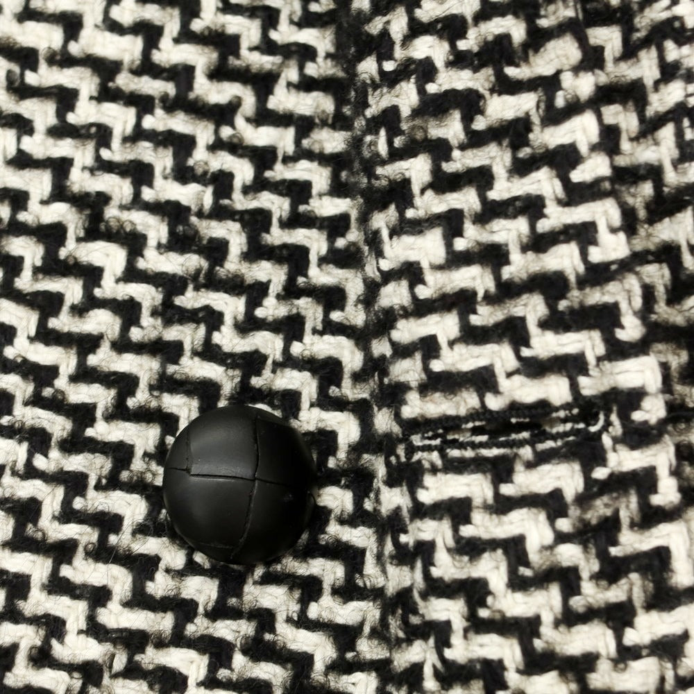 【中古】タリアトーレ TAGLIATORE コットンアルパカモヘヤウールナイロン チェスターフィールドコート ブラックxホワイト【 42 】【 状態ランクC 】【 メンズ 】