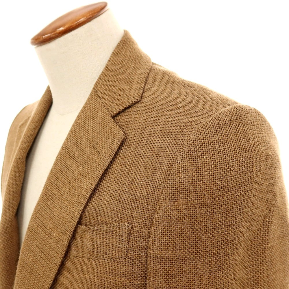 【中古】トゥモローランド TOMORROWLAND ウールリネンシルク 2B テーラードジャケット キャメルブラウン【サイズ46】【 状態ランクC 】【 メンズ 】