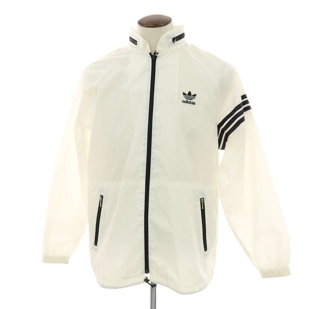 【中古】アディダス adidas 90’s ポリエステル ウインドブレーカー ホワイト【 O-XO 】【 状態ランクC 】【 メンズ 】