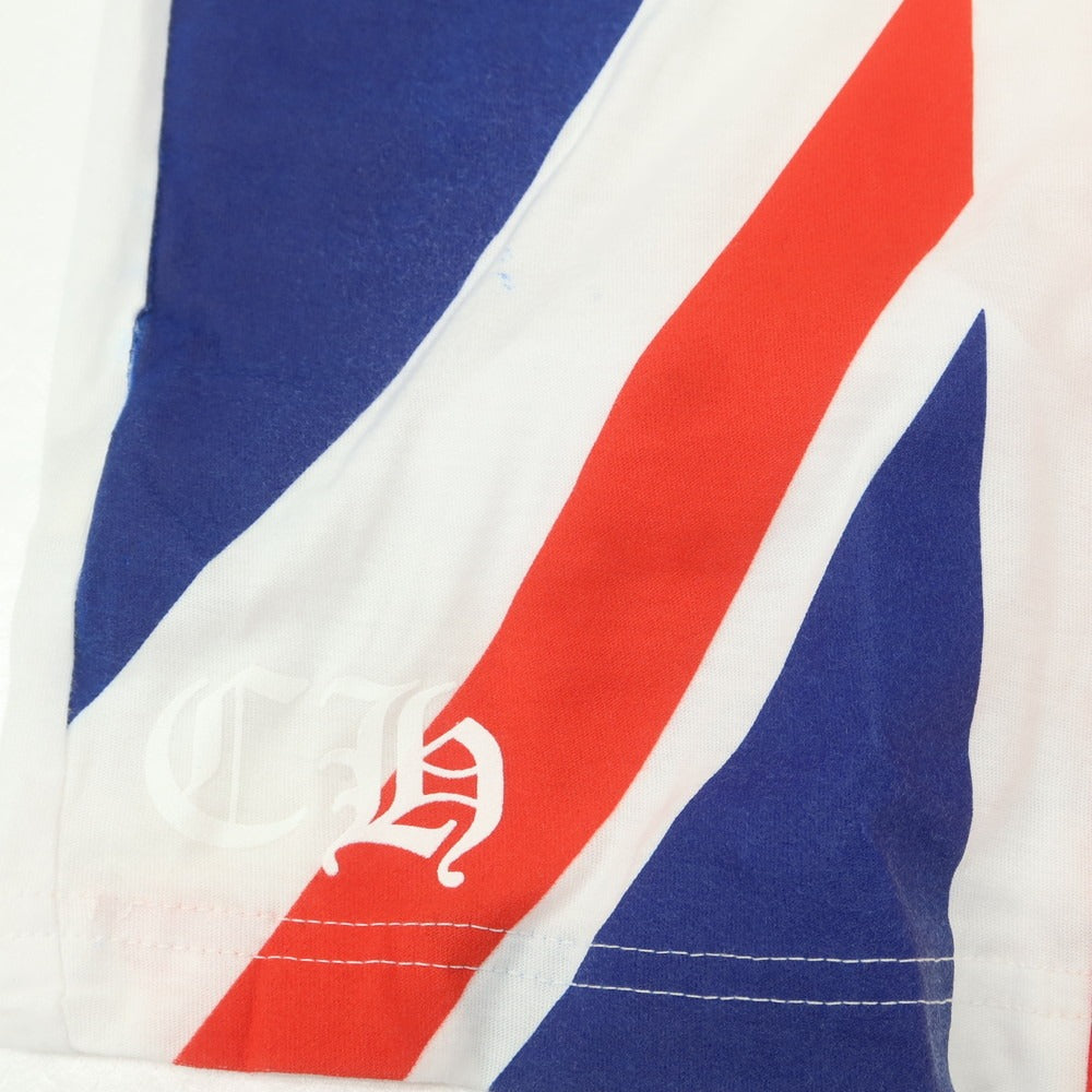 【中古】クロムハーツ CHROME HEARTS コットン クルーネック 半袖Tシャツ ホワイトxレッド【 XS 】【 状態ランクB 】【 メンズ 】