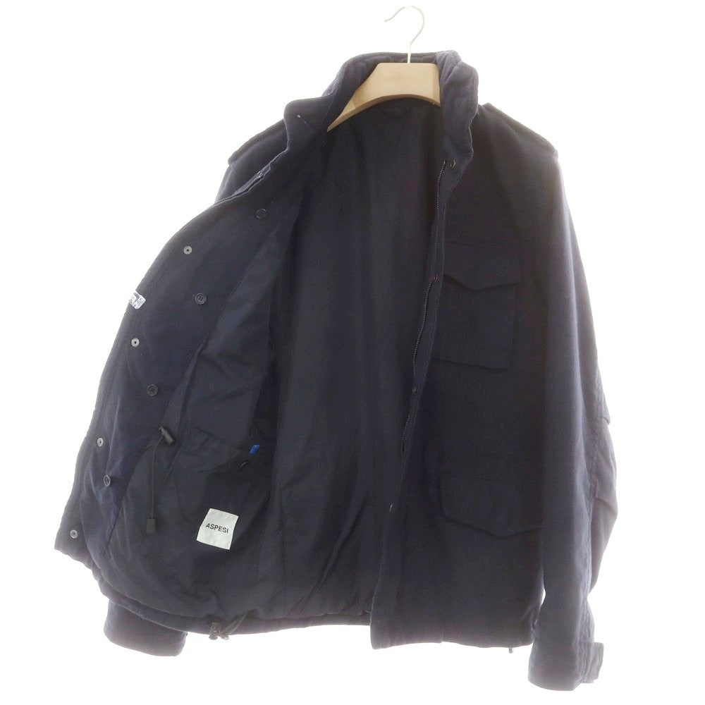 【中古】アスペジ ASPESI コットンナイロン M-65 中綿 ミリタリージャケット ネイビー【 M 】【 状態ランクC 】【 メンズ 】